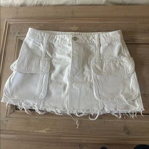 Zara white mini skirt